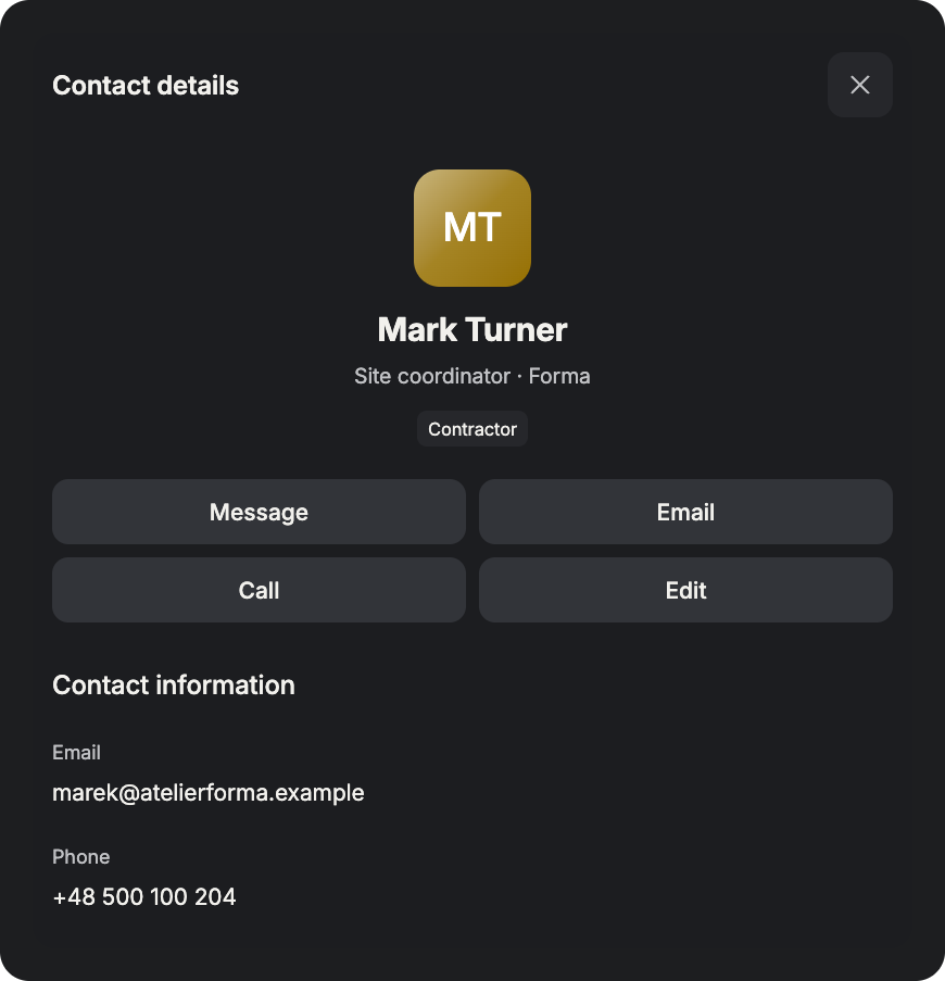 People and companies — SIMTU application