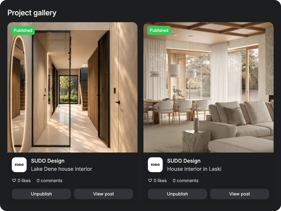 Photographs, descriptions and carousels — SIMTU application