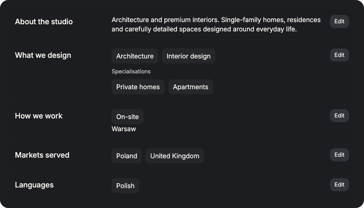 Your specialisms and approach — SIMTU application