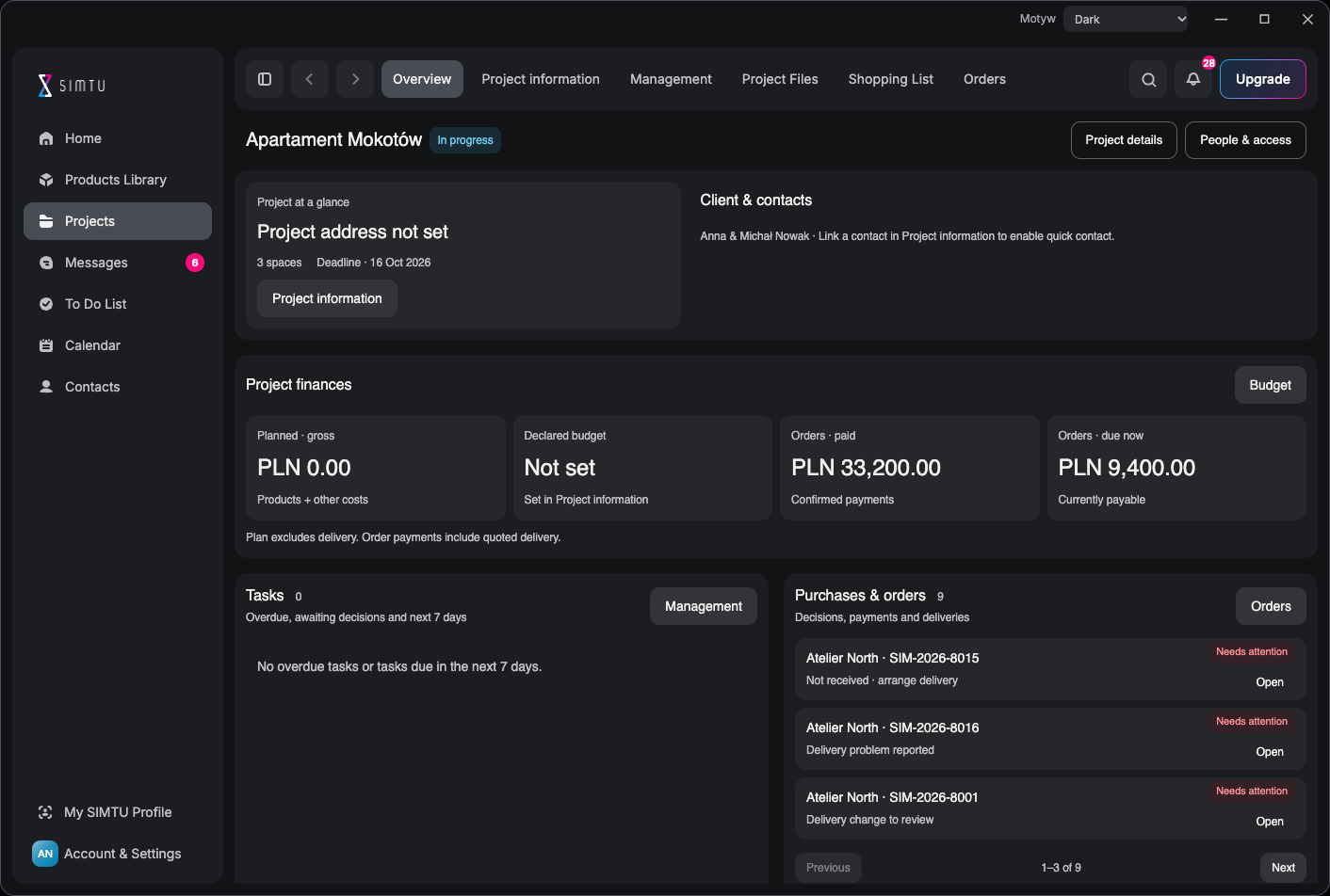 SIMTU demo project overview